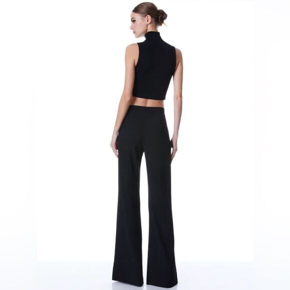 Alice + Olivia DYLAN HIGH WAISTED WIDE LEG PANT - Picture 9 of 17